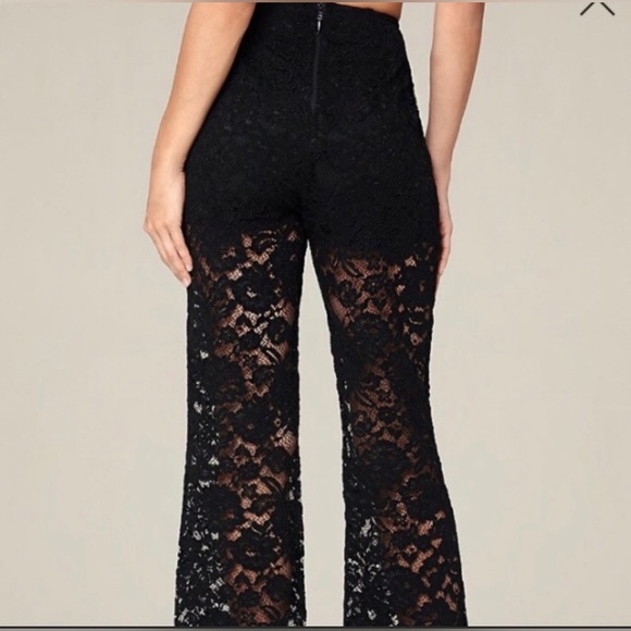 BEBE Black Lace Pants - Picture 2 of 7